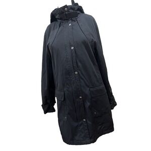 FORECASTER SPORT WOMENS BLACK FAUX FUR LINING WINTER COAT PARKA Medium